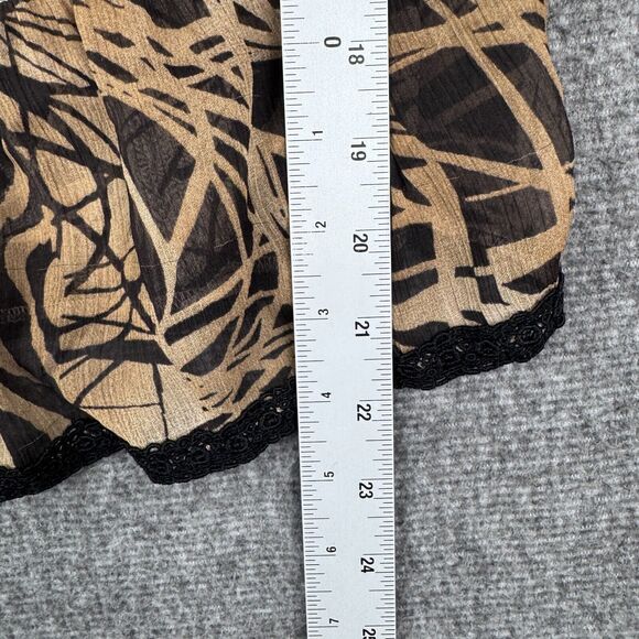 Vintage‎ Guess Tiger Blouse Women's Large Animal Print Long Sleeve Pleated Y2K - Picture 5 of 7